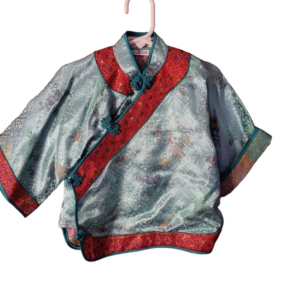 Asian Child's Kimono Type Outfit, Beijing Princess Qirao Sz L (probably small US - Picture 6 of 12
